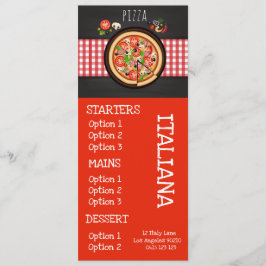 italiensk restaurang pizza middagsmeny meny