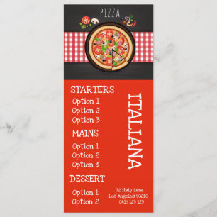italiensk restaurang pizza middagsmeny meny