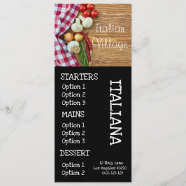 italiensk restaurang pizzamiddag meny