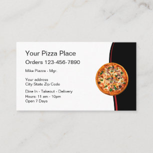 Italiensk restaurangPizza Visitkort