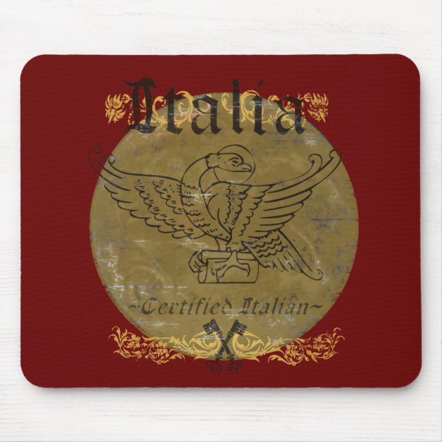 Italiensk röd italien Mousepad för auktoriserad Musmatta (Framsidan)