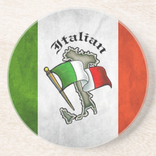 Italiensk sandstendrinkkustfartyg underlägg sandsten