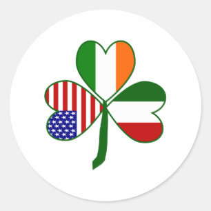 Italiensk Shamrock Runt Klistermärke