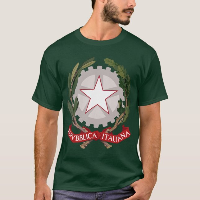 Italiensk skjorta för vapensköld T Tee Shirt (Framsida)