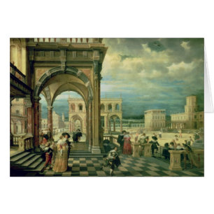 Italiensk slott, 1623 hälsningskort