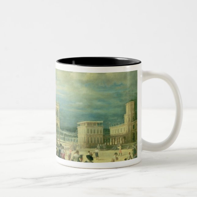 Italiensk slott, 1623 Två-Tonad mugg (Höger)