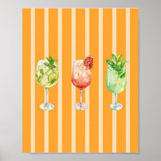 Italiensk sommar Bar affisch cocktail
