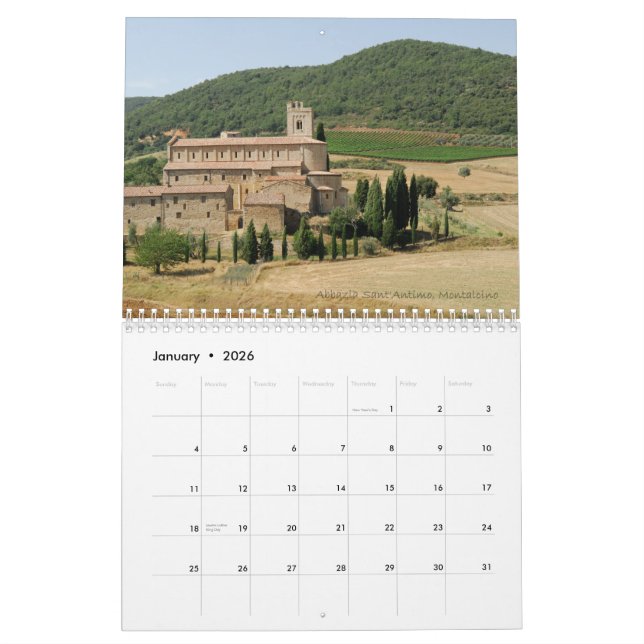 Italiensk sommarkalender kalender (Jan 2026)