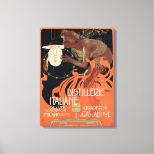 Italiensk starksprit för spritfabrikvintageart canvastryck