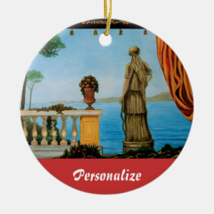Italiensk statyprydnad julgransprydnad keramik