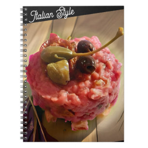 Italiensk stil spiral anteckningsbok - Gourmet mat