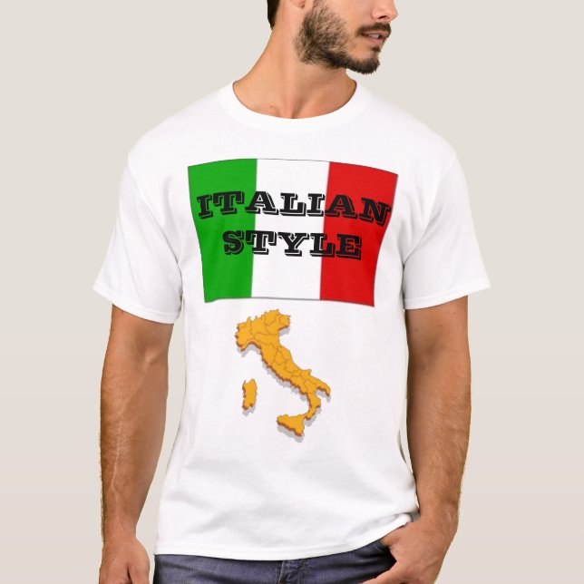 Italiensk stil t-shirt (Framsida)