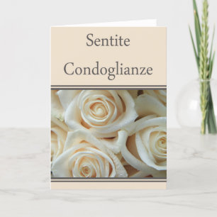 Italiensk sympati ro - sentite condoglianze kort
