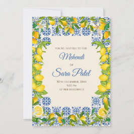 Italiensk temadekor & Medelhavsinspirerad Mendhi-i Inbjudningar