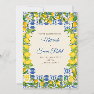 Italiensk temadekor & Medelhavsinspirerad Mendhi-i Inbjudningar