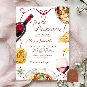 Italiensk That's Amore Bröllopsdusch Inbjudningar