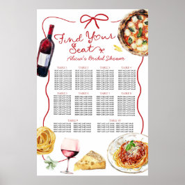 Italiensk That's Amore Bröllopsdusch Sittplatskart Poster