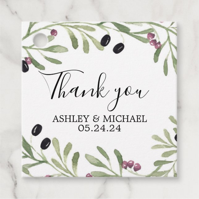 Italiensk toskansk presentkorthållare gåvor etiketter (Framsida)