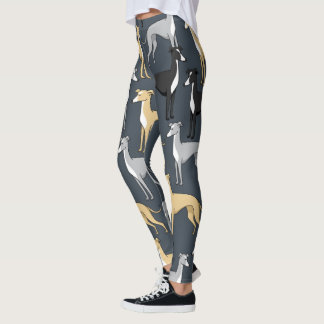 Italiensk utskrivaven vinthundhunddamasker leggings