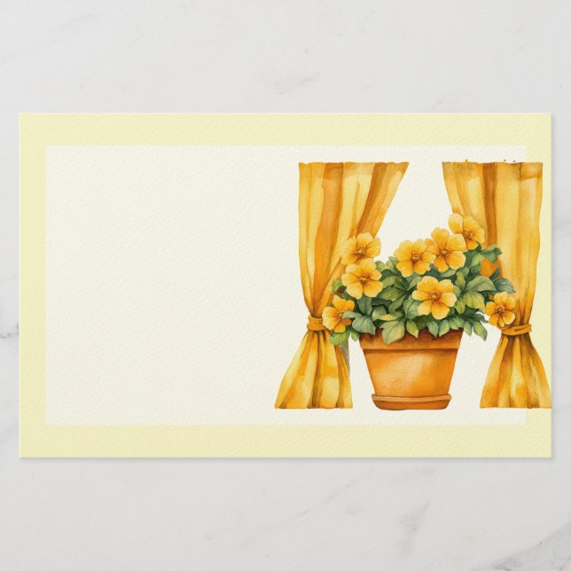 Italiensk vår Clipart Brevpapper (Framsida)