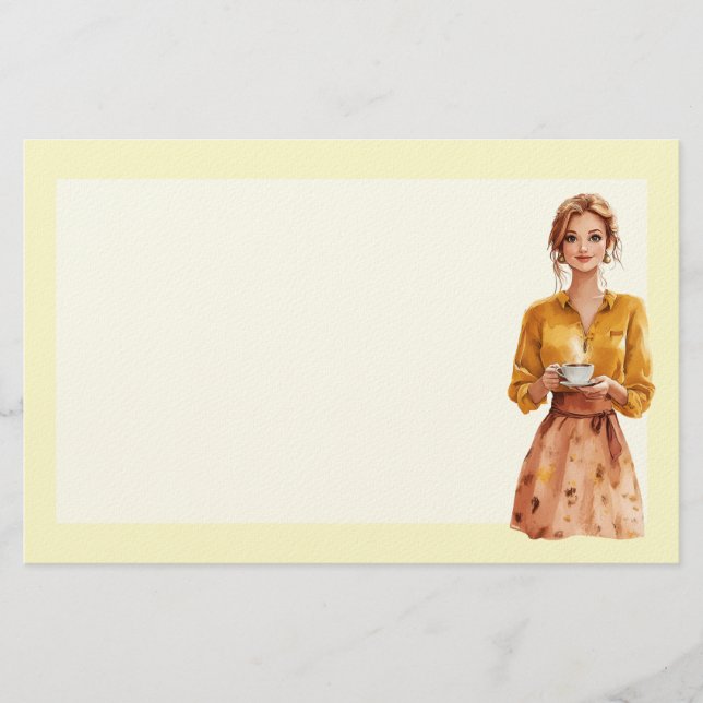Italiensk vår Clipart Brevpapper (Framsida)