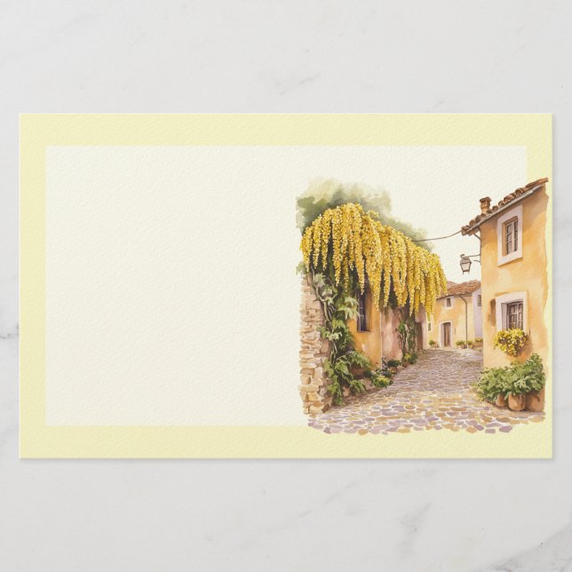 Italiensk vår Clipart Brevpapper (Framsida)