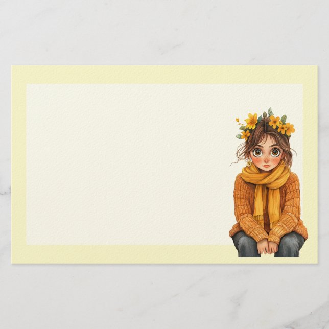 Italiensk vår Clipart Brevpapper (Framsida)