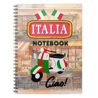 Italiensk Vespa-inspirerad Anteckningsbok