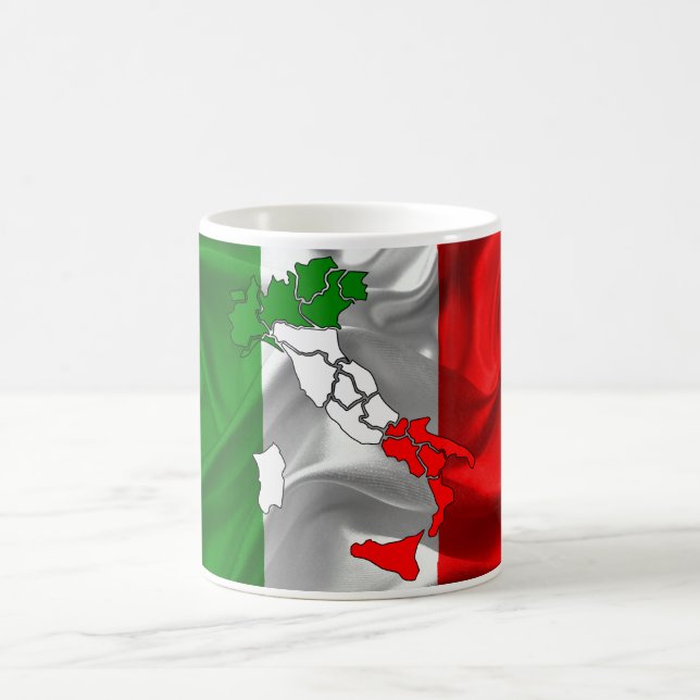 Italiensk vinka flagga kaffemugg (Center)