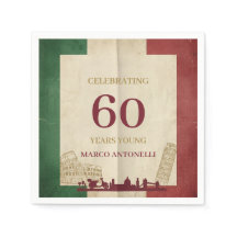 Italiensk Vintage 60-års Födelsedagsfest