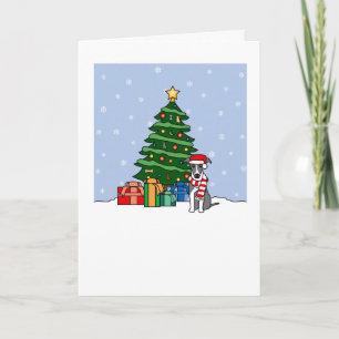 Italiensk vinthund som tjuter den bra julkortet helgkort