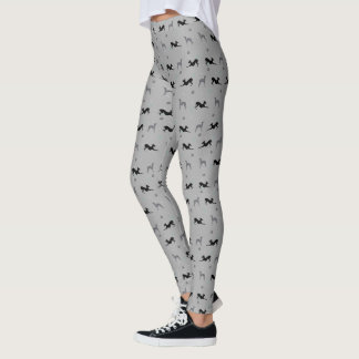 Italiensk vinthunddamasker med blått Iggys Leggings