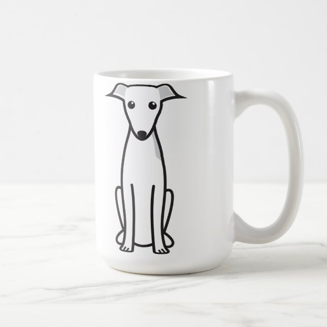 Italiensk vinthundhundtecknad kaffemugg (Höger)