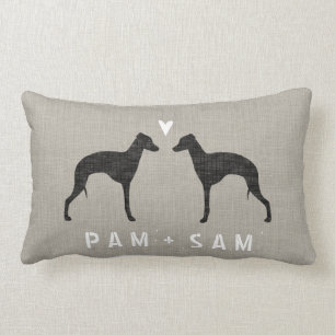 Italiensk vinthundSilhouetteskärlek - personifiera Lumbarkudde