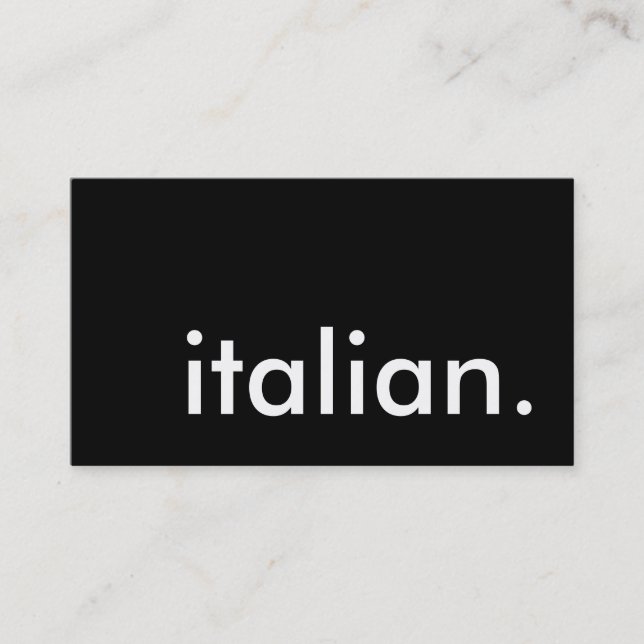 italiensk. visitkort (Framsida)