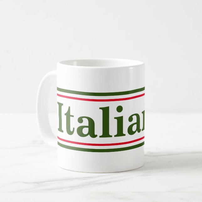 Italienska AF Funny Kaffemugg (Framsida vänster)