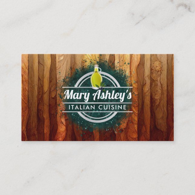 Italienska affärskort för livsmedel visitkort (Framsida)