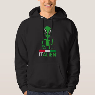 Italienska Alien Europe Land Travel Italien Italie Hoodie