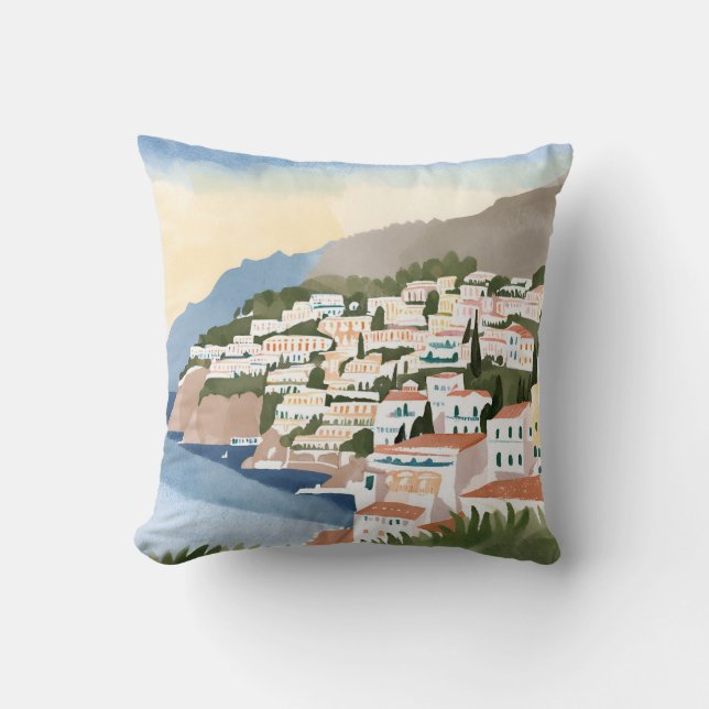 Italienska Amalfi Kusten-Italien Europa i Medelhav Kudde (Framsida)