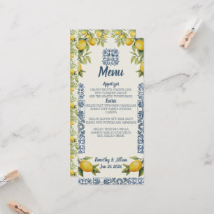 Italienska Amalfi Thmet Bröllop Menu