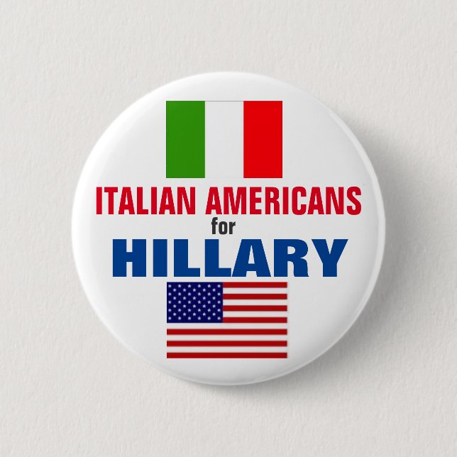 Italienska amerikaner för Hillary 2016 Knapp (Framsida)