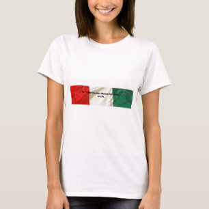 Italienska amerikankvinna anslutning t-shirt