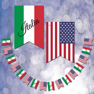 Italienska amerikanska Flaggor, Party Italien bane Vimplar