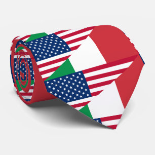 Italienska amerikanska Italien USA flagga Neck Tie Slips