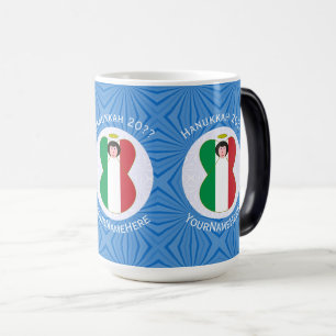 Italienska Angel Flagga för Hanukkah Magisk Mugg