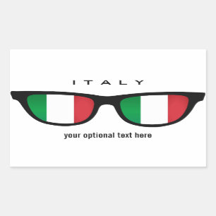 Italienska anpassningsbar rektangulärt klistermärke