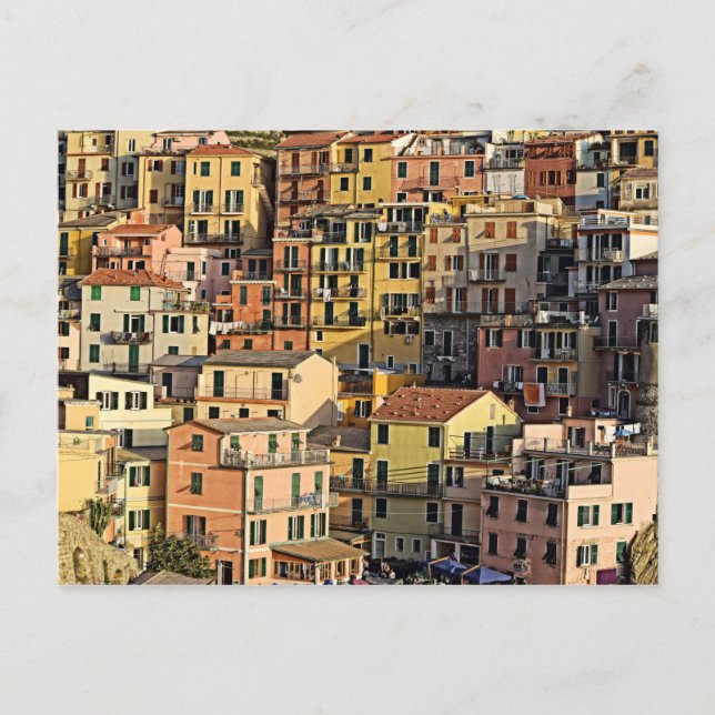 Italienska Apartment Living - Manarola Postcard Vykort (Framsida)