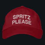 Italienska Aperol Spritz Funny Quote Rosa Red Anpa Broderad Keps<br><div class="desc">Öka sommaren stil med den här lekande "Spritz Snälla" hatten, perfekt för älskare av Aperol Spritz och aperitivo-kulturen. Det här trendiget broderade hatt i ett fet rött färg tillför en roligt som vrider på alla avslappnader som går ut eller på cocktail. Vare sig du slappnar av på en strand pub,...</div>