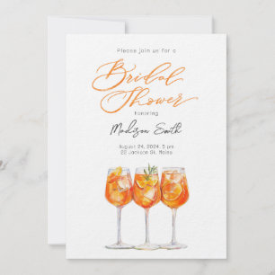 Italienska Aperol Spritz Inbjudningskort för möhip