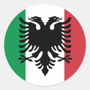 Italienska Arberesh, Italien flagga Runt Klistermärke